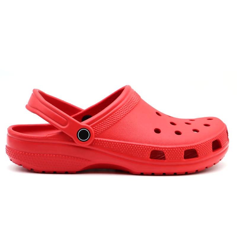 Sommer-Grenzüberschreitender Bestseller: Klassische Strandschuhe für Herren und Baotou-Sandalen für Damen – Gartenschuhe im europäischen und amerikanischen Stil 40/41=Men's 8/Women's 10 rot von Joom DACH