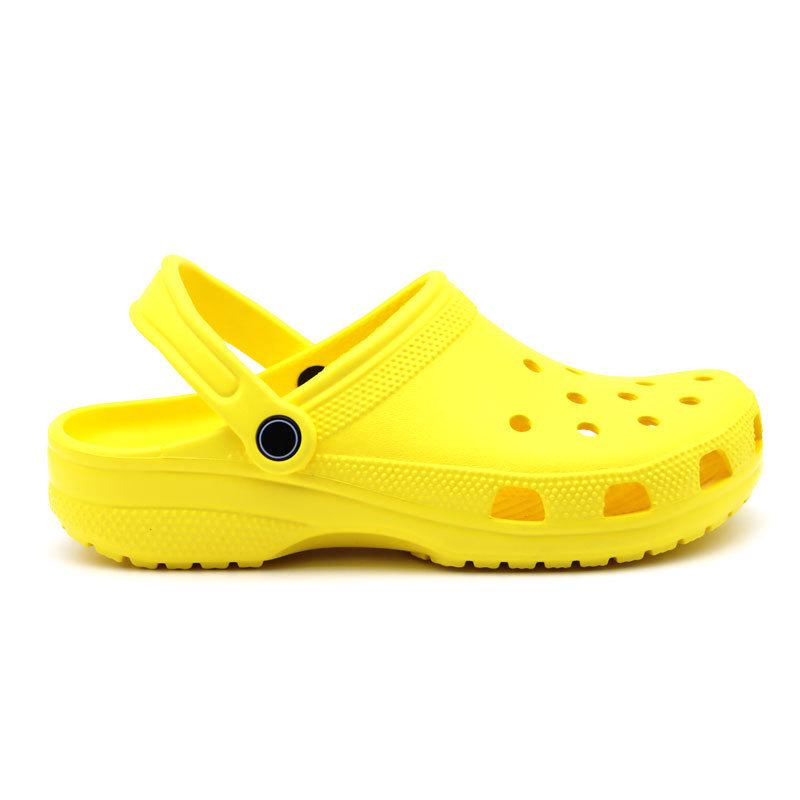 Sommer-Grenzüberschreitender Bestseller: Klassische Strandschuhe für Herren und Baotou-Sandalen für Damen – Gartenschuhe im europäischen und amerikanischen Stil 42/43=Men's 9/Women's 11 gelb von Joom DACH