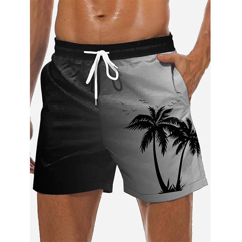 Sommer Harajuku 3D Kokosnuss Bäume Druck Strand Shorts Palm Tree Grafik Board Shorts Für Männer Hawaiian Cool Badehose 2XL von Joom DACH