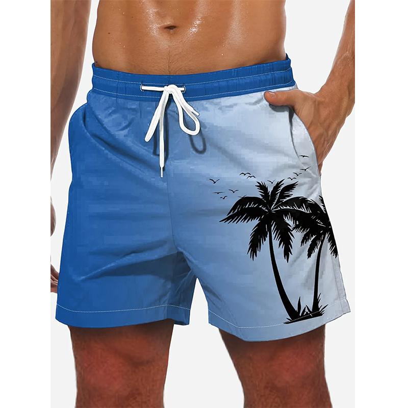 Sommer Harajuku 3D Kokosnuss Bäume Druck Strand Shorts Palm Tree Grafik Board Shorts Für Männer Hawaiian Cool Badehose 6XL von Joom DACH