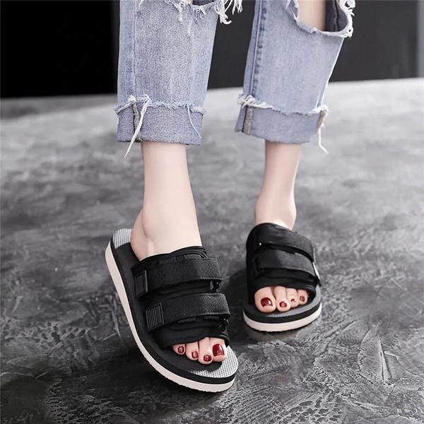 Sommer Hausschuhe Damen rutschfest Flache Atmungsaktive Hausschuhe Herren Weiche Sohle Schwarze Hausschuhe Paar Lässige Hausschuhe Am Meer 35 von Joom DACH