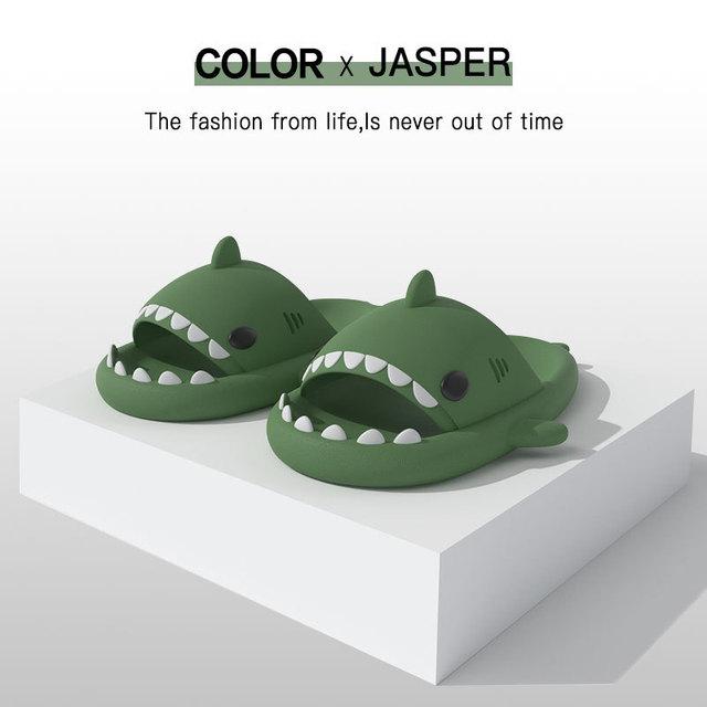 Sommer Hausschuhe Weibliche Schöne Shark Form Rutschen Frauen Schuhe Flip-Flops Männer Paare Cartoon EVA 40-41 jasperfarben Sommer Hausschuhe Weibliche Schöne Shark Form Rutschen Frauen Schuhe Flip-Flops Männer Paare Cartoon EVA 40-41 jasperfarben von Joom DACH