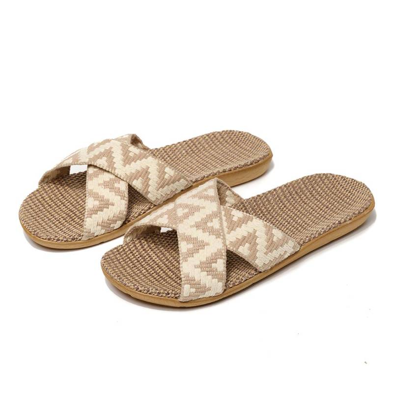 Sommer Hausschuhe für Damen 39-40 beige von Joom DACH