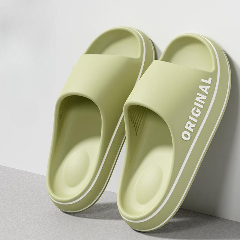 Sommer-Hausschuhe für Herren und Damen, EVA, weiche Unterseite, Wolkenrutschen, leichte Strandschuhe, männlich, geeignet für drinnen und draußen 38-39 hellgrüne von Joom DACH