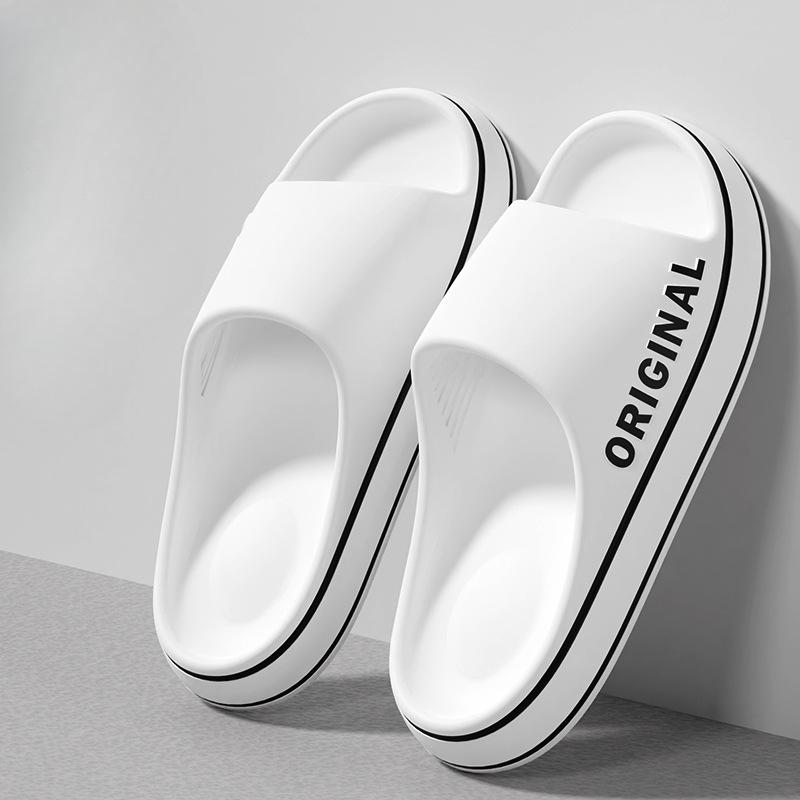 Sommer-Hausschuhe für Herren und Damen, EVA, weiche Unterseite, Wolkenrutschen, leichte Strandschuhe, männlich, geeignet für drinnen und draußen 38-39 weiß von Joom DACH