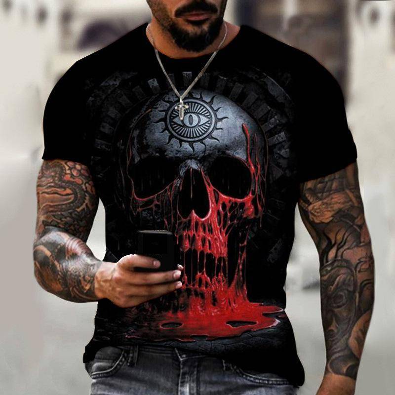 Sommer Herren 3D T-Shirt Horror Totenkopf Kurzarm T-Shirt Top L Sommer Herren 3D T-Shirt Horror Totenkopf Kurzarm T-Shirt Top L von Joom DACH