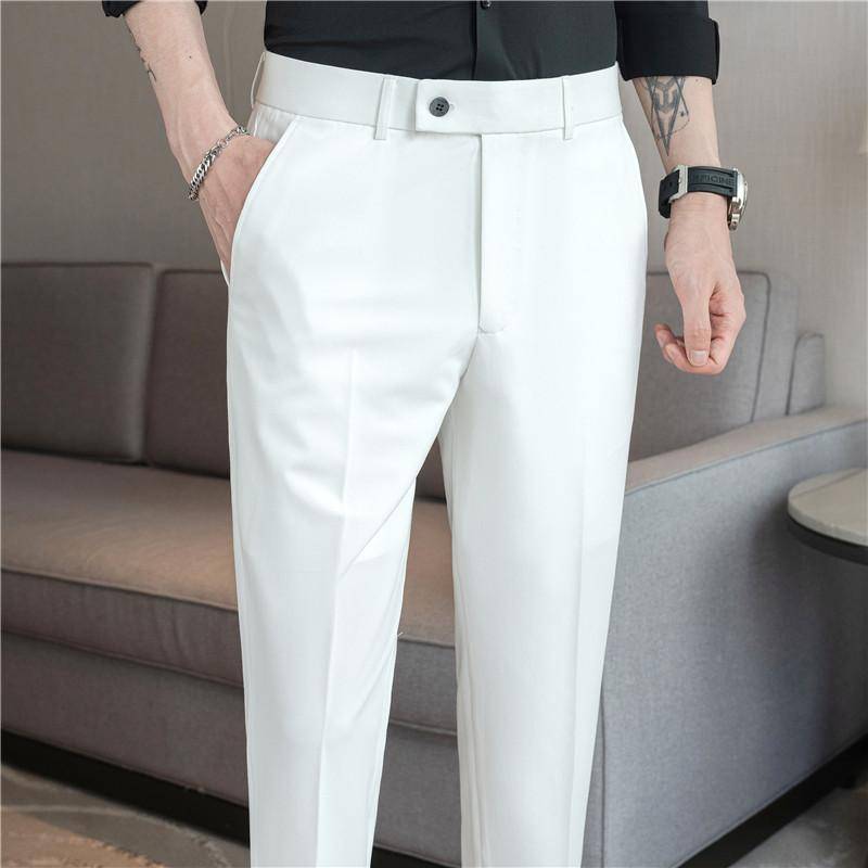 Sommer Herren Anzughose Einfarbig Korean Slim Smart Casual Knöchellange Hose Männer Hochzeitskleid Büro Anzughose Mann 34 weiß Sommer Herren Anzughose Einfarbig Korean Slim Smart Casual Knöchellange Hose Männer Hochzeitskleid Büro Anzughose Mann 34 weiß von Joom DACH