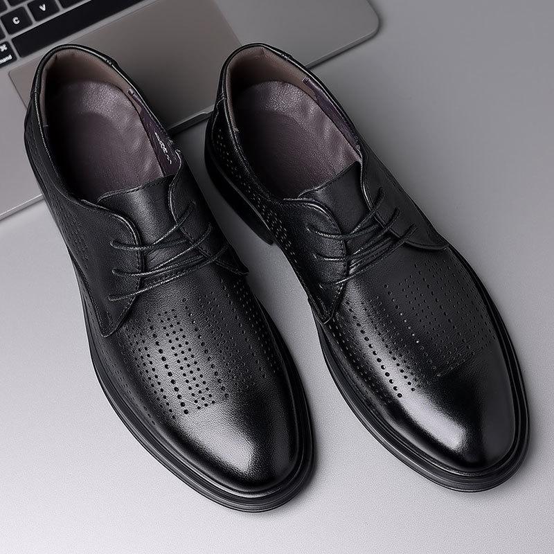 Sommer Herren Business Hohlleder Schuhe Herren Echtleder Formale Britische Hochzeitsschuhe 44 von Joom DACH