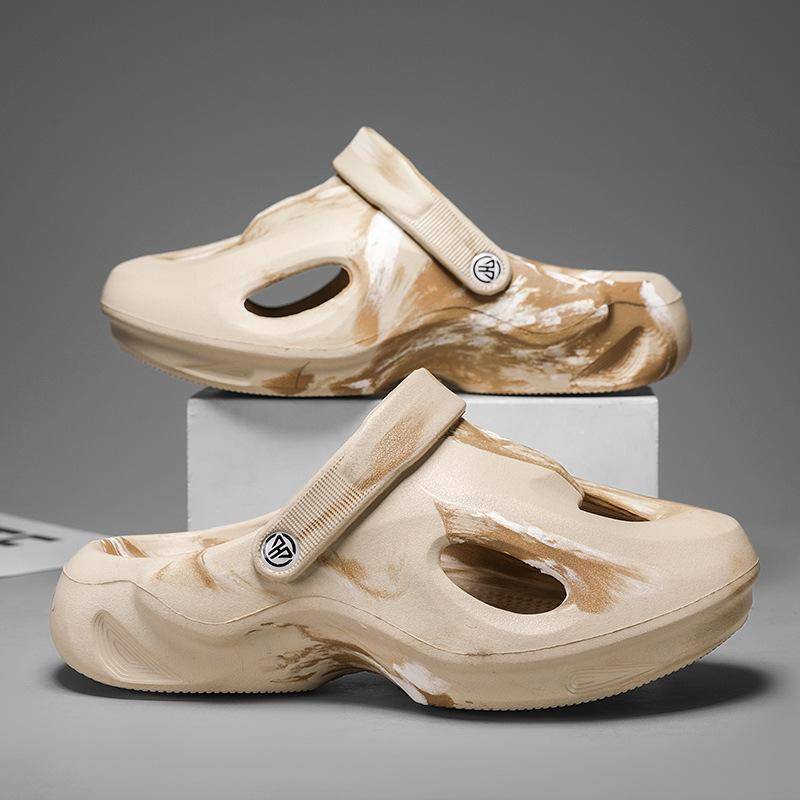 Sommer Herren Camouflage Sandalen Leichte EVA Herren Freizeitschuhe Lochschuhe Clogs Zuhause Garten Outdoor Männliche Strand Flache Hausschuhe 40-41 von Joom DACH