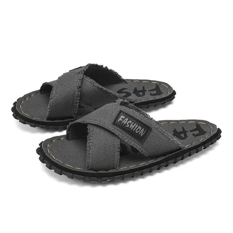 Sommer Herren Canvas Hausschuhe Stoff Zuhause Herren Hausschuhe Outdoor Gummi Flach Herren Sandalen Lässige Pantoletten Hausboden Hausschuhe 43 grau Sommer Herren Canvas Hausschuhe Stoff Zuhause Herren Hausschuhe Outdoor Gummi Flach Herren Sandalen Lässige Pantoletten Hausboden Hausschuhe 43 grau von Joom DACH