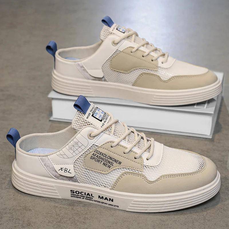 Sommer Herren Freizeitschuhe Slipper Halbschuhe Atmungsaktiv Leicht Herren Walking Sneaker Bequeme Slipper Herren Loafer 39 von Joom DACH