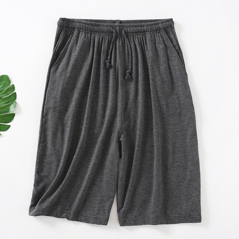 Sommer Herren Lose Shorts Dünne Elastizität Atmungsaktiv Stretch Schnell Trocknend Casual Plus Größe Pyjama Hosen Strand Shorts XXL grau von Joom DACH