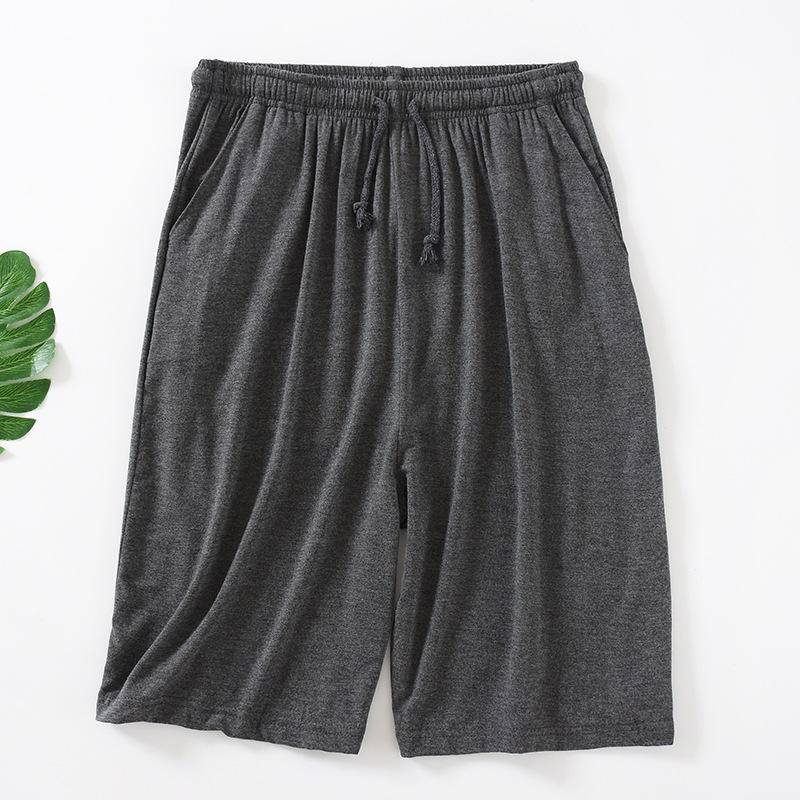 Sommer Herren Lose Shorts Dünne Elastizität Atmungsaktiv Stretch Schnell Trocknend Casual Plus Größe Pyjama Hosen Strand Shorts XXL grau von Joom DACH