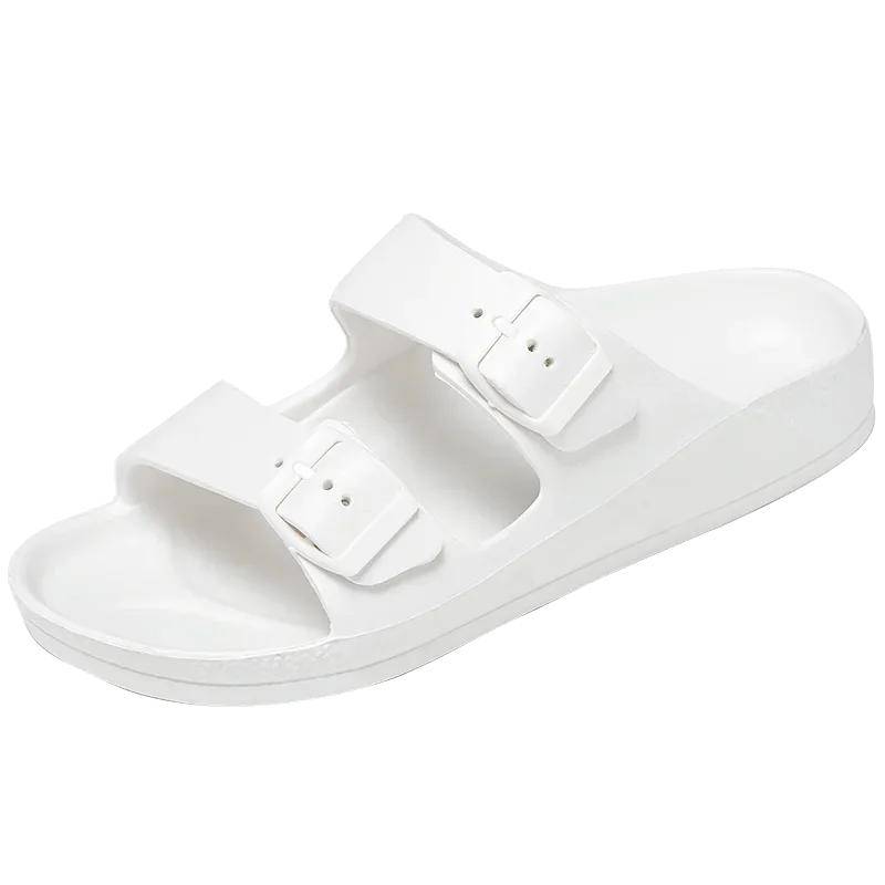 Sommer Herren Sandale Herren Hausschuhe Marke Damen Weiche Sandalen Damen Strand Freizeitschuhe EVA Pantoletten Original Herren Zehensandalen 36 weiß von Joom DACH