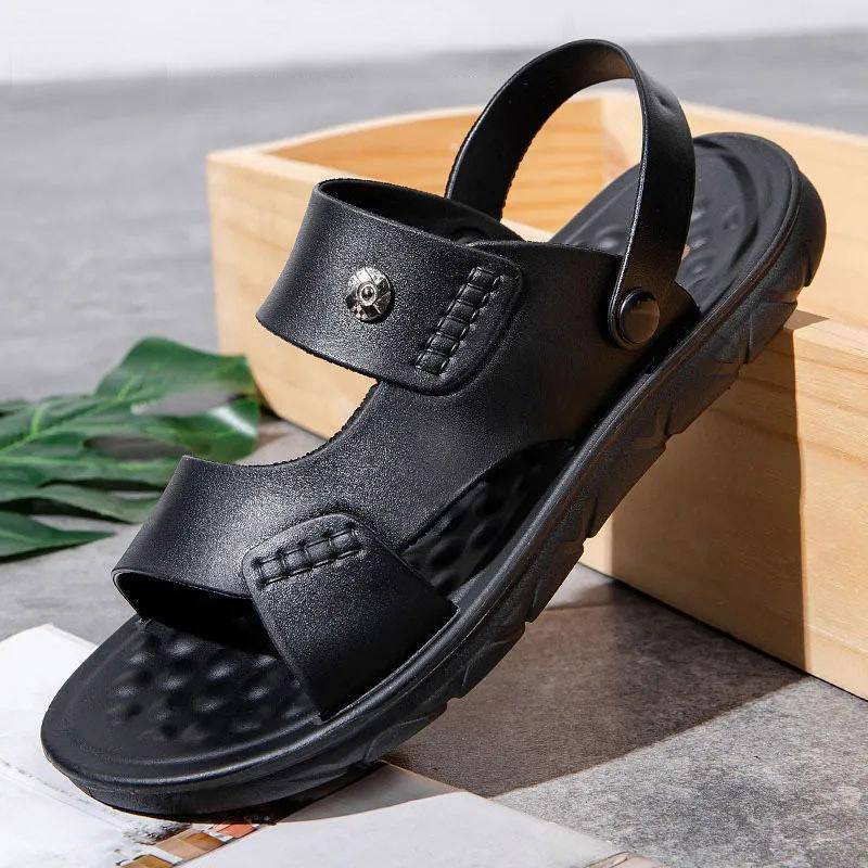 Sommer Herren Sandalen Dual-Use Hausschuhe Rutschfest Deodorant Weiche Sohle Abriebfest Indoor Wasserdicht Sandalen Ausgehen Sandalen Strandsandalen 39 schwarz Sommer Herren Sandalen Dual-Use Hausschuhe Rutschfest Deodorant Weiche Sohle Abriebfest Indoor Wasserdicht Sandalen Ausgehen Sandalen Strandsandalen 39 schwarz von Joom DACH