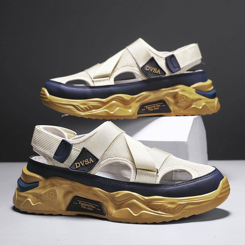 Sommer Herren Sandalen Echtes Leder Herren Freizeitschuhe Outdoor Herren Ledersandalen für Herren Strandschuhe Römische Herrenschuhe 44 von Joom DACH