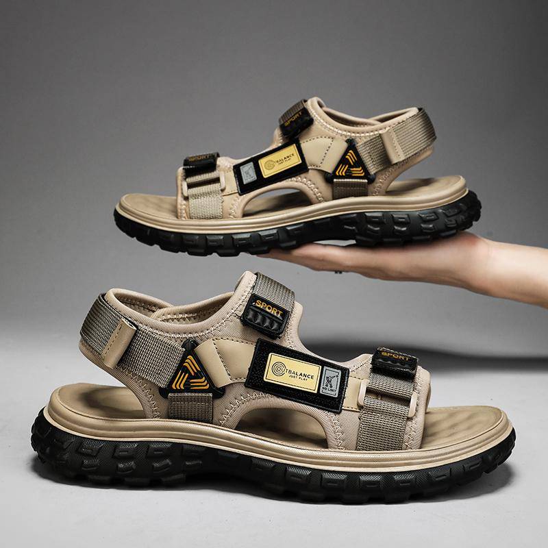 Sommer Herren Sandalen Echtes Leder Herren Freizeitschuhe Outdoor Herren Ledersandalen für Herren Strandschuhe Römische Herrenschuhe 44 von Joom DACH