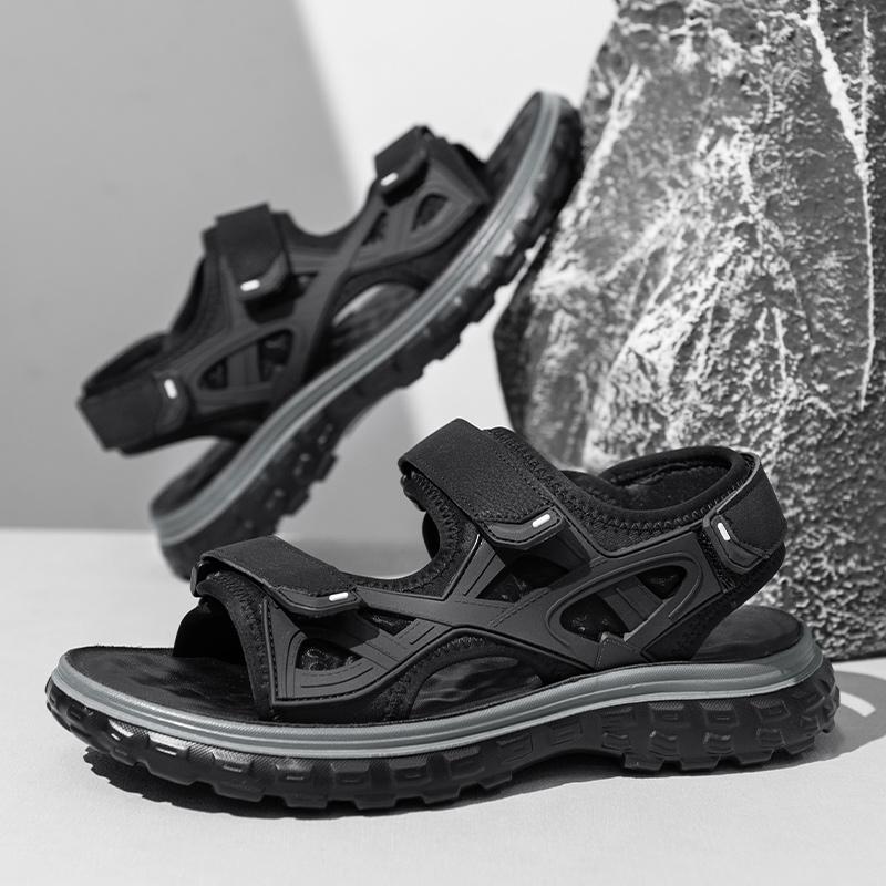 Sommer Herren Sandalen Echtes Leder Herren Freizeitschuhe Outdoor Herren Ledersandalen für Herren Strandschuhe Römische Herrenschuhe 44 von Joom DACH