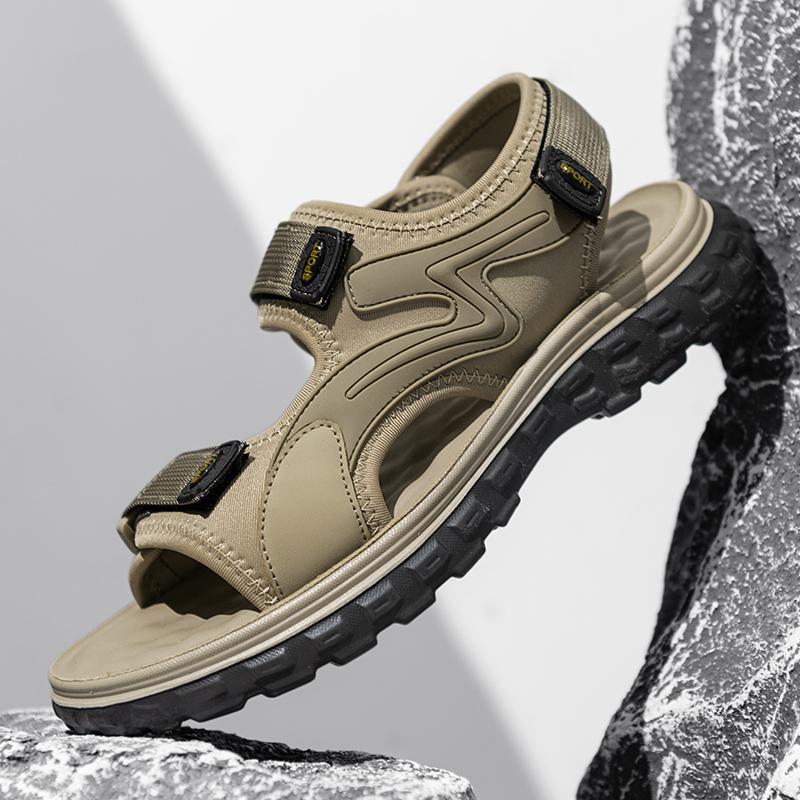 Sommer Herren Sandalen Echtes Leder Herren Freizeitschuhe Outdoor Herren Ledersandalen für Herren Strandschuhe Römische Herrenschuhe 44 von Joom DACH