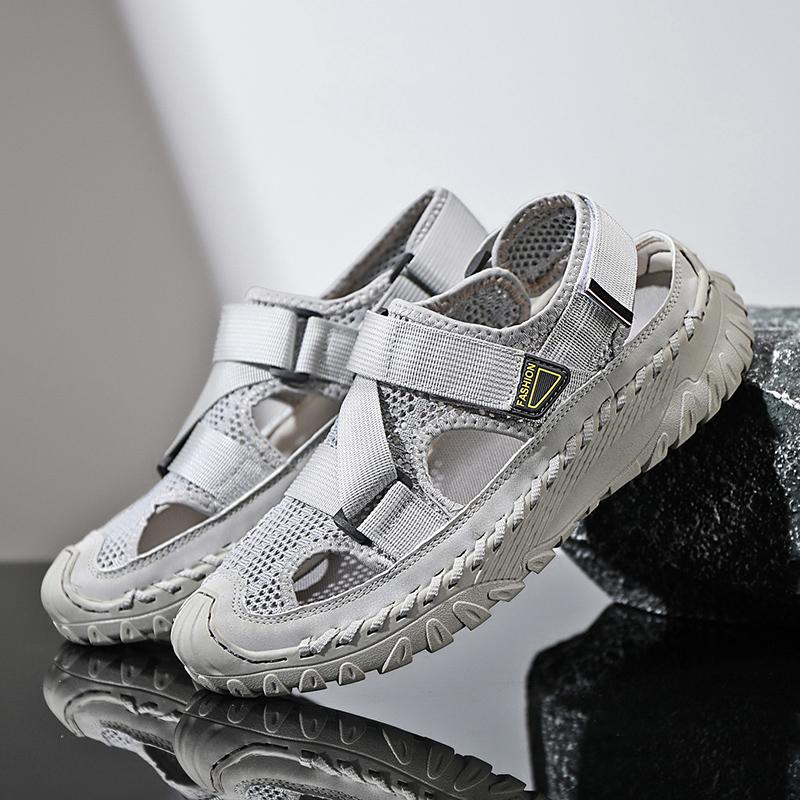 Sommer Herren Sandalen Echtes Leder Herren Freizeitschuhe Outdoor Herren Ledersandalen für Herren Strandschuhe Römische Herrenschuhe 46 reinfarbig von Joom DACH