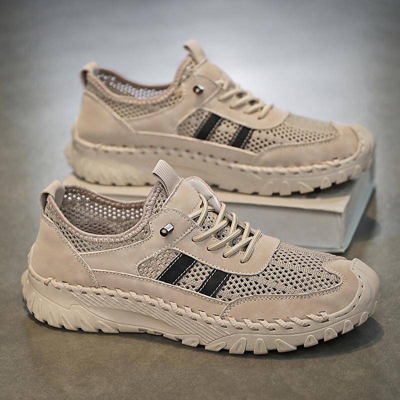 Sommer Herren Sandalen Echtes Leder Herren Freizeitschuhe Outdoor Herren Ledersandalen für Herren Strandschuhe Römische Herrenschuhe 46 von Joom DACH