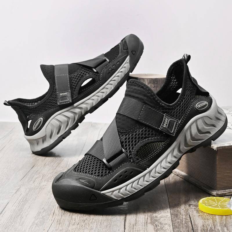 Sommer Herren Sandalen Echtes Leder Herren Freizeitschuhe Outdoor Herren Ledersandalen für Herren Strandschuhe Römische Herrenschuhe 46 von Joom DACH