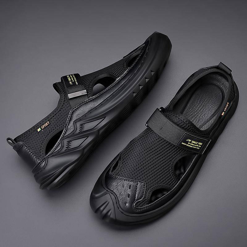 Sommer Herren Sandalen Echtes Leder Herren Freizeitschuhe Outdoor Herren Ledersandalen für Herren Strandschuhe Römische Herrenschuhe 46 von Joom DACH