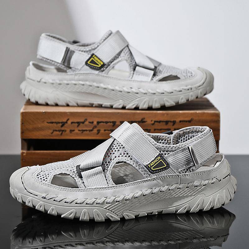 Sommer Herren Sandalen Echtes Leder Herren Freizeitschuhe Outdoor Herren Ledersandalen für Herren Strandschuhe Römische Herrenschuhe 46 von Joom DACH