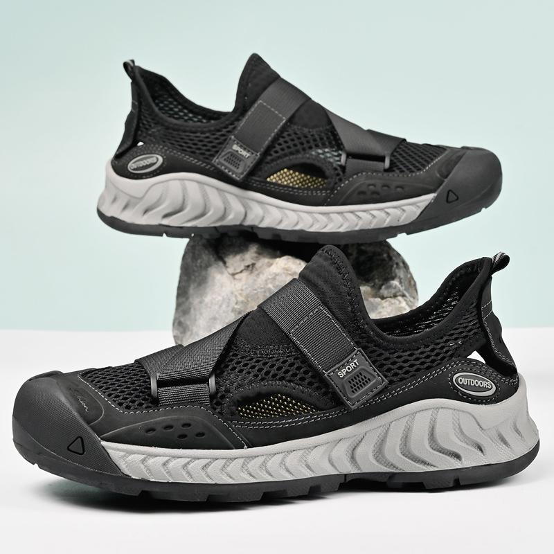 Sommer Herren Sandalen Echtes Leder Herren Freizeitschuhe Outdoor Herren Ledersandalen für Herren Strandschuhe Römische Herrenschuhe 46 von Joom DACH