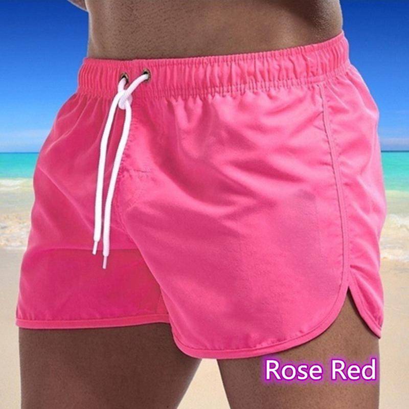 Sommer Herren Schnelltrocknende Badehose Sporthose Bademode Strandshorts Joggingshorts M rosa von Joom DACH