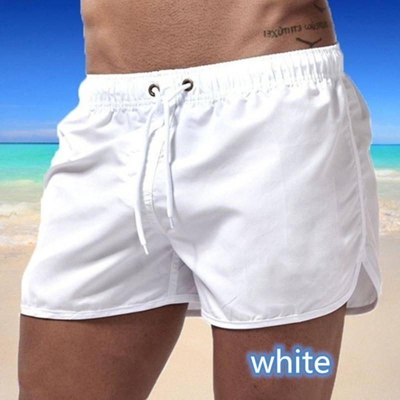 Sommer Herren Schnelltrocknende Badehose Sporthose Bademode Strandshorts Joggingshorts XL weiß von Joom DACH