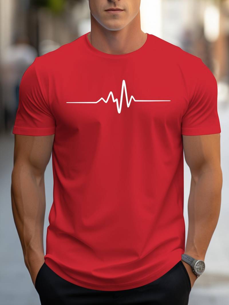 Sommer Herren T-Shirt mit lockerer Größe und kreativem 3D-Grafikdruck, Slim Fit, lässig, sportlich, Rundhalsausschnitt, kurzärmelig L von Joom DACH