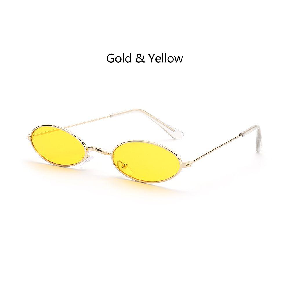 Sommer Herren und Damen Accessoires Sonnenbrillen Vintage Shades Brillen Oval Sonnenbrillen Gold & Yellow von Joom DACH