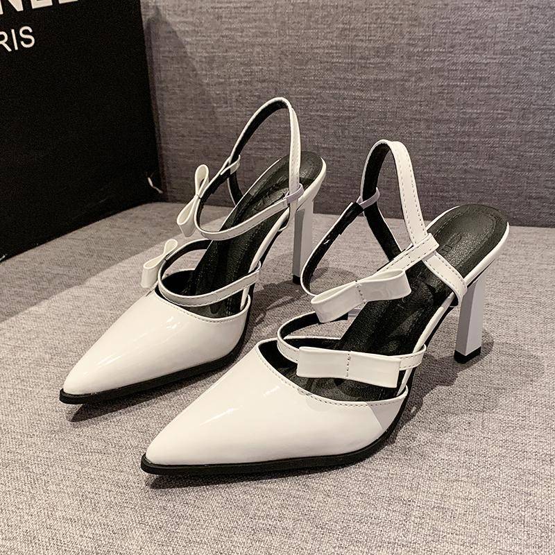 Sommer High Heel Damen Sandalen Mode Spitzschuh Singbacks Schuhe Damen Elegant Partykleid Sandalen 35 weiß von Joom DACH