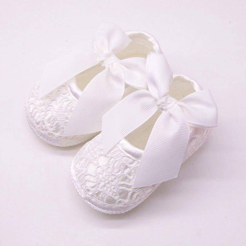 Sommer Hohl Neugeborenen Baby Schuhe Nette Bögen Infant Mädchen Schuhe Erste Wanderer Nicht-Slip Booties Schuhe 0-6M weiß von Joom DACH