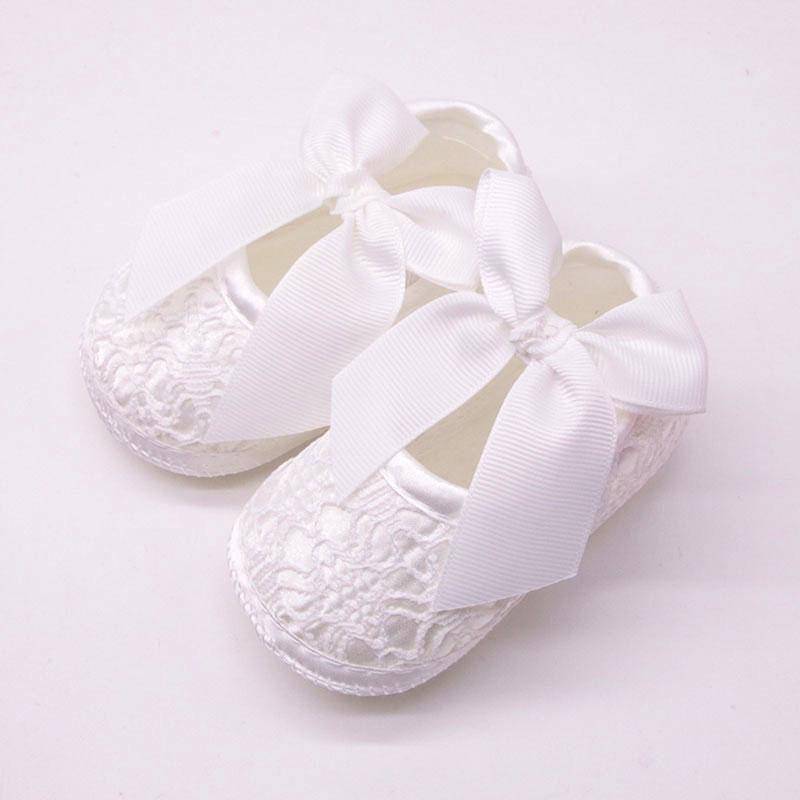 Sommer Hohl Neugeborenen Baby Schuhe Nette Bögen Infant Mädchen Schuhe Erste Wanderer Nicht-Slip Booties Schuhe 12-18M weiß von Joom DACH