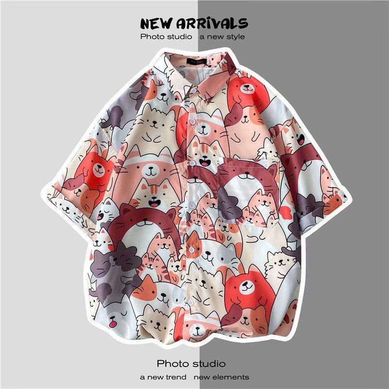 Sommer Hong Kong Stil Halb C Kurzarm Blumen Hemd männer Hawaiian Lose Ins Trend Strand Am Meer Urlaub Hemd XXXL von Joom DACH
