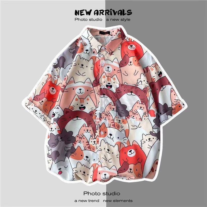 Sommer Hong Kong Stil Halb C Kurzarm Blumen Hemd männer Hawaiian Lose Ins Trend Strand Am Meer Urlaub Hemd XXXL von Joom DACH