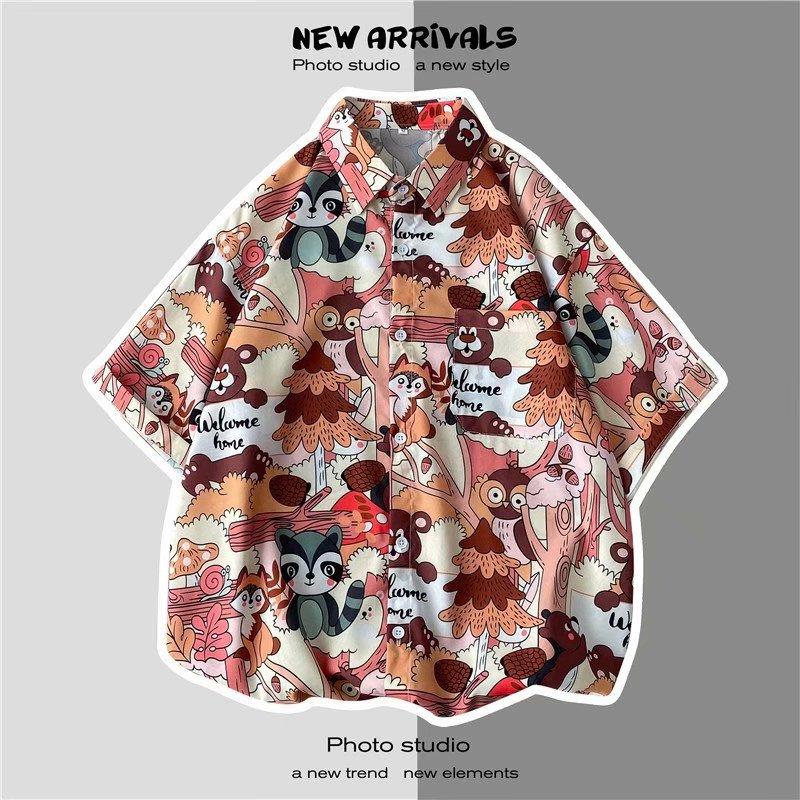 Sommer Hong Kong Stil Halb C Kurzarm Blumen Hemd männer Hawaiian Lose Ins Trend Strand Am Meer Urlaub Hemd XXXL von Joom DACH