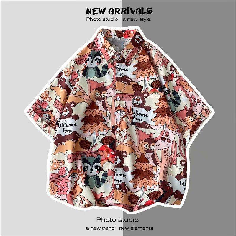 Sommer Hong Kong Stil Halb C Kurzarm Blumen Hemd männer Hawaiian Lose Ins Trend Strand Am Meer Urlaub Hemd XXXL von Joom DACH