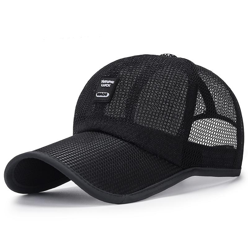 Sommer Im Freien Lange Krempe Sonnenschutz Mesh Hut Frauen Sonnenschutz Baseball Kappe für Männer Golf Angeln Hüte Panama Snapback Hut Visier hüte 55-60cm schwarz von Joom DACH