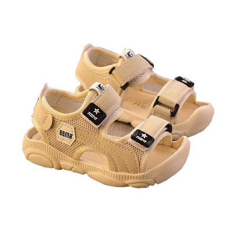 Sommer Kinder Schuhe Jungen Weichen Sohlen Strand Schuhe Männlichen Baby Baotou Anti-kick kinder Sandalen Princepard Sommer Sandalen 29 weiß von Joom DACH