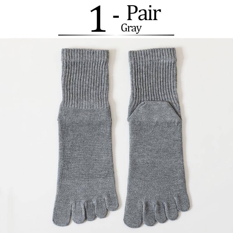 Sommer-Knöchelsocken aus 100 % Baumwolle mit fünf Fingern für Herren, weiches, elastisches, strapazierfähiges Mesh, atmungsaktives Deodorant, Füßlinge mit Zehen graue von Joom DACH