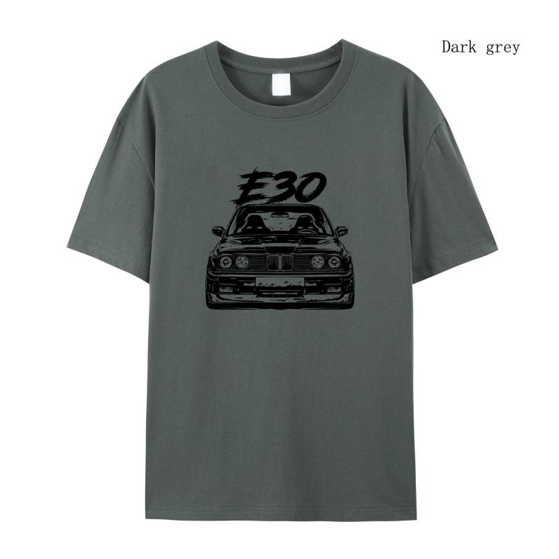 Sommer Kurzarm T-Shirt E30 Auto Kurzarm T-Shirt Frauen Männer Hip Hop Bedrucktes T-Shirt Cartoon Streetwear T-Shirt M von Joom DACH