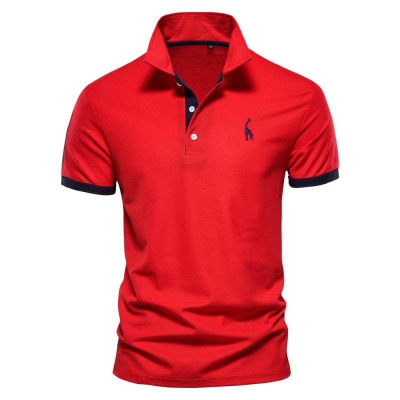 Sommer Kurzarm T-Shirt Herren Polo Business Casual Poloshirt Herren Slim Fashion Herren Polo Baumwolle Hochwertiges T-Shirt Einfach Outdoor M schwarz/rot Sommer Kurzarm T-Shirt Herren Polo Business Casual Poloshirt Herren Slim Fashion Herren Polo Baumwolle Hochwertiges T-Shirt Einfach Outdoor M schwarz/rot von Joom DACH