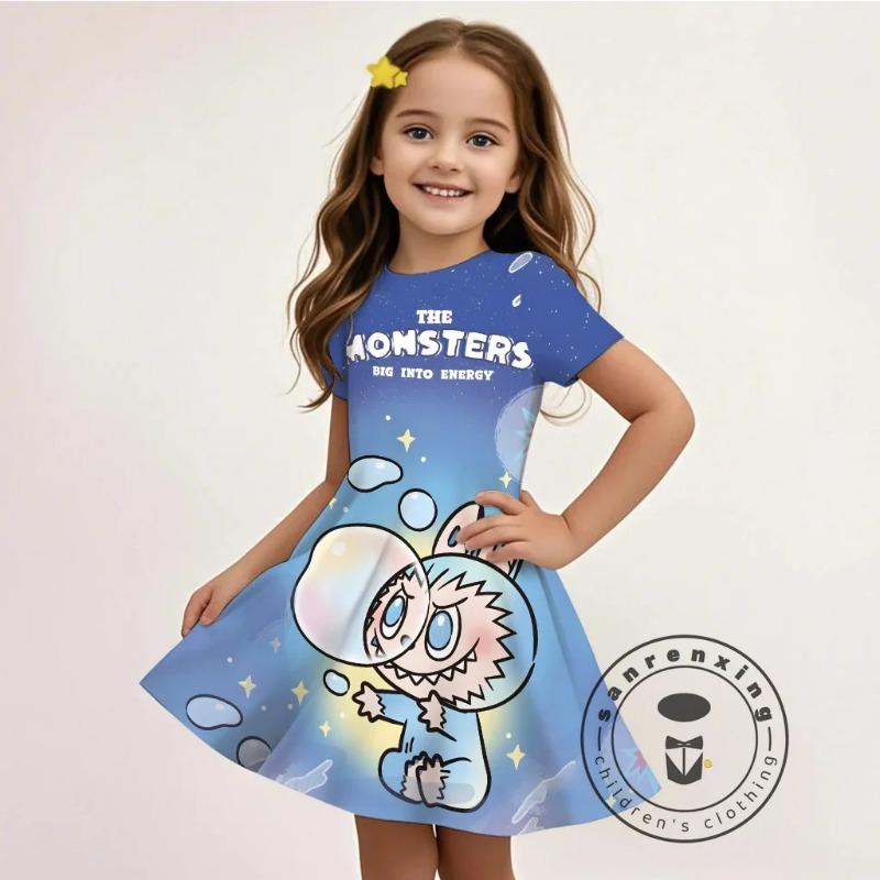 Sommer L-LABUBU-A 3D Kleid Mädchen Cartoon Druck Niedlich Partykleidung Leichter Stoff Modisch Erschwinglich Heißer Verkauf 140 von Joom DACH