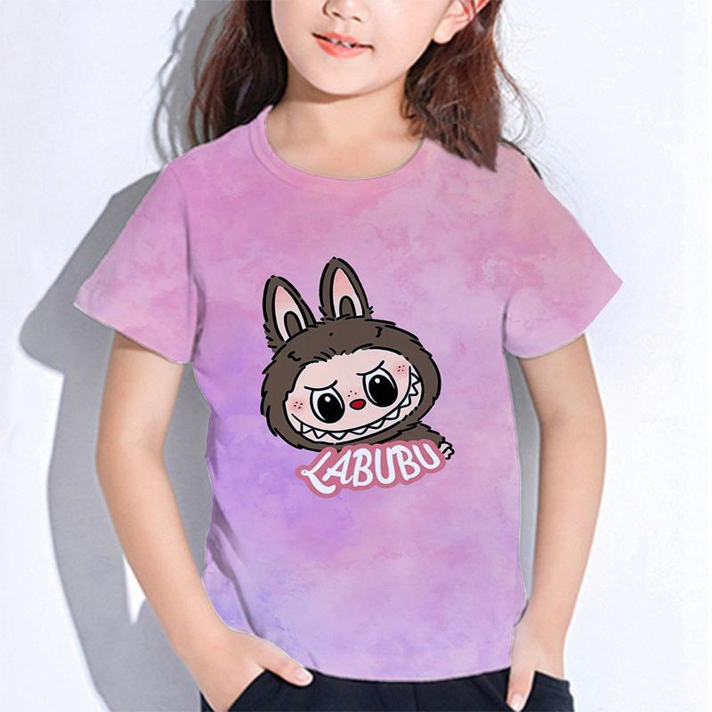 Sommer Labubu Kinder T-Shirts Cartoon Die Monster Oberteile für Jungen Mädchen Kurzarm Kinder T-Shirts Kleinkind Outfits Baby Oberbekleidung Kleidung 160 beige von Joom DACH