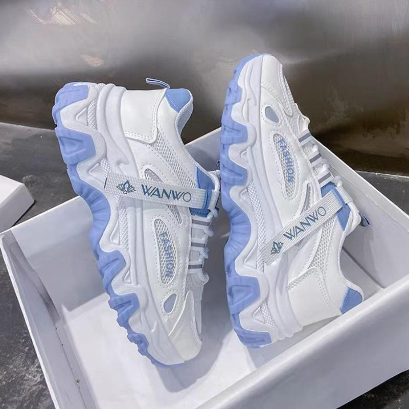 Sommer Laufschuhe Atmungsaktive Klobige Sneaker Damen Neu Sommer Studenten Sport Freizeit Weiße Schuhe 40 von Joom DACH