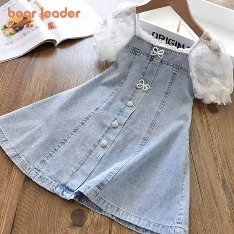 Sommer Mädchen Prinzessinnenkleider Kinder Stickerei Dreidimensionale Blume Spitze Mesh Kleid 2-6 Jahre 100cm von Joom DACH