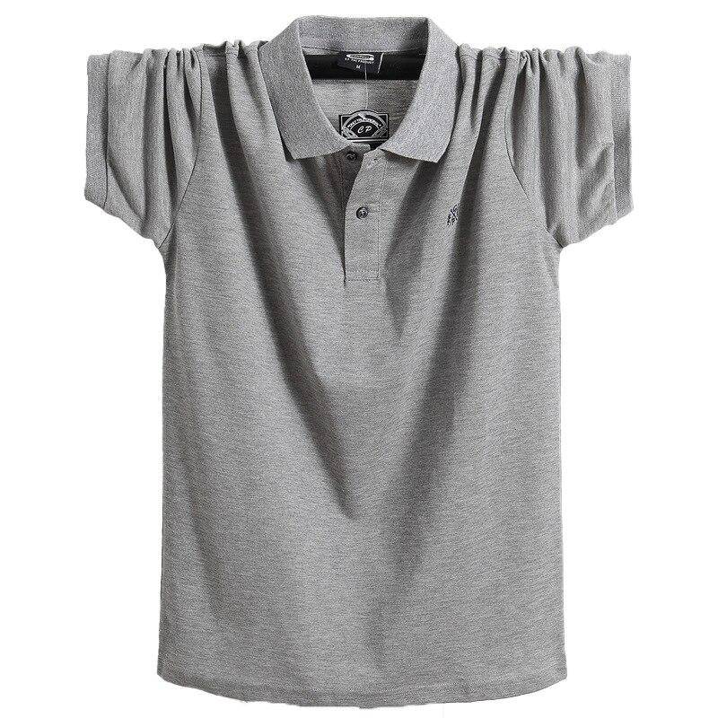 Sommer Männer Kurzarm Polo-Shirt Marke Kleidung Reine Baumwolle Männer Business Casual Polo-Shirt M-6XL 6XL grau Sommer Männer Kurzarm Polo-Shirt Marke Kleidung Reine Baumwolle Männer Business Casual Polo-Shirt M-6XL 6XL grau von Joom DACH